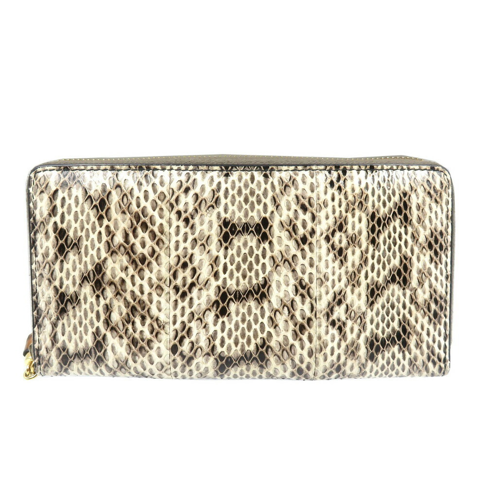 Gucci Python Grey Brown Long Wallet - image 1